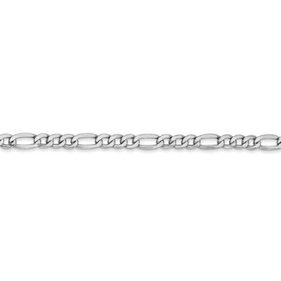 14k White Gold Figaro Chain. 20 inches - Picture 2 of 11
